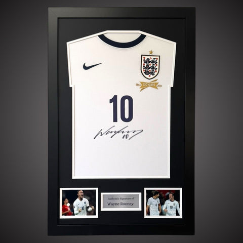 Wayne Rooney Hand Signed 2013/14 Framed England Shirt With COA £1850