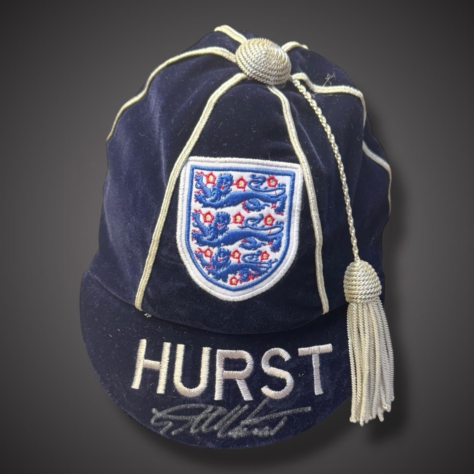 Sir Geoff Hurst Hand Signed England World Cup 1966 Cap With COA £850