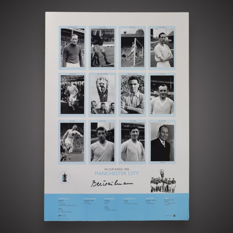 BERT TRAUTMANN SIGNED MAN CITY PHOTO - FA CUP KINGS 1956 £25 16X230