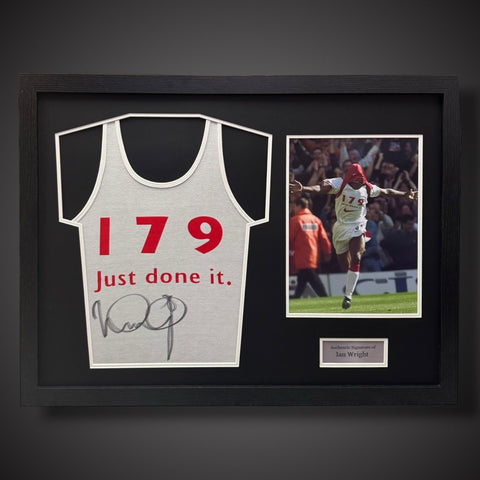 Ian Wright Arsenal Legend Hand Signed And Pano Framed “Just Done It”  Vest £3250