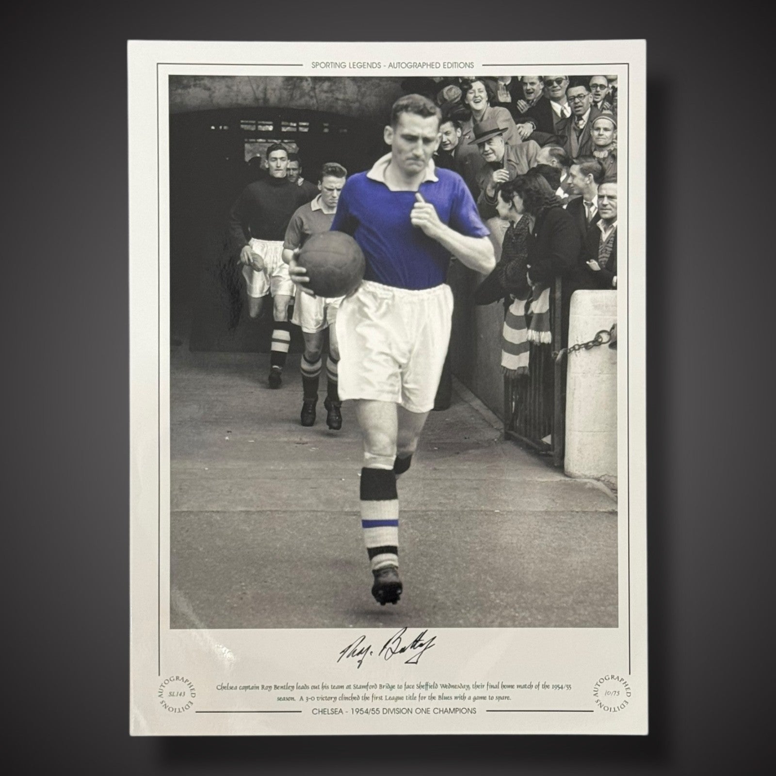 FRAMED Roy Bentley Chelsea 1954/55 Divison One Champions Signed Photo £451