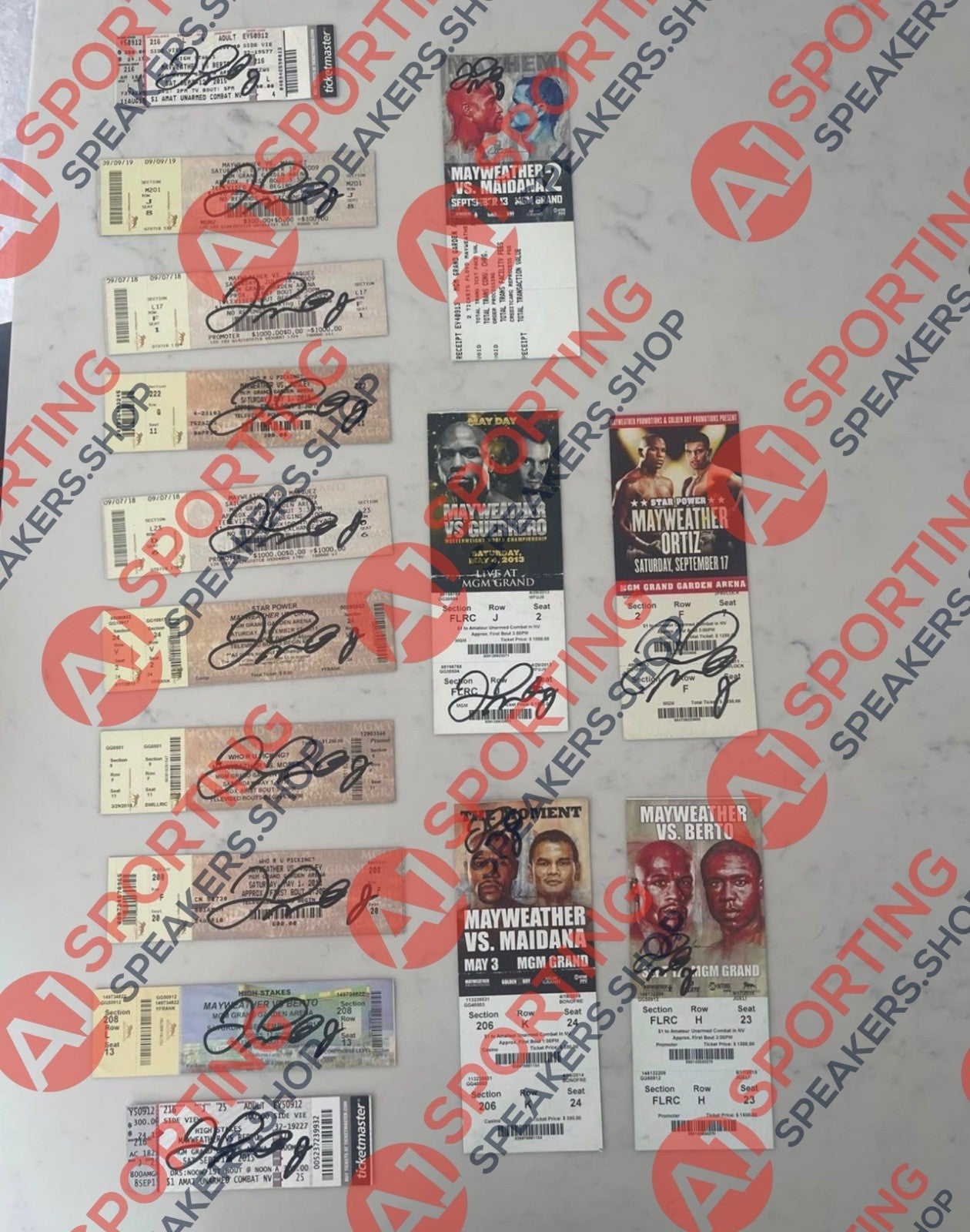 Floyd Money Mayweather Vs Maidana Fight Ticket Hand Signed £5492