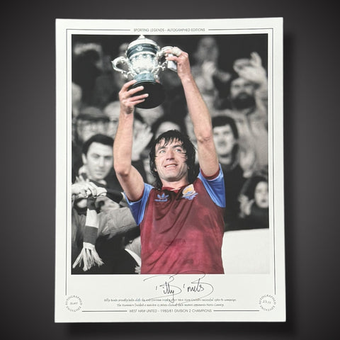 FRAMED West Ham 1980 Division 2 Champions Hand Signed Photo By BILLY BONDS £791