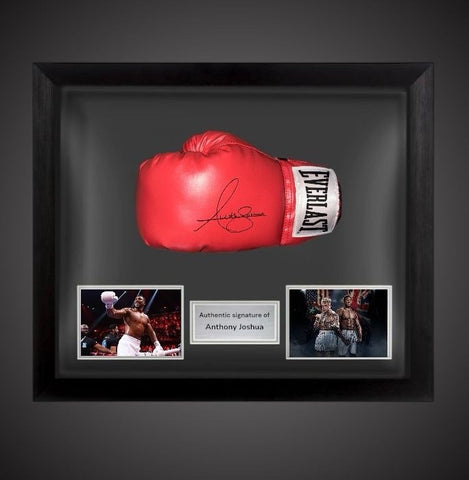 Anthony Joshua Hand Signed Everlast Boxing Glove With COA £324 Dome Framed0