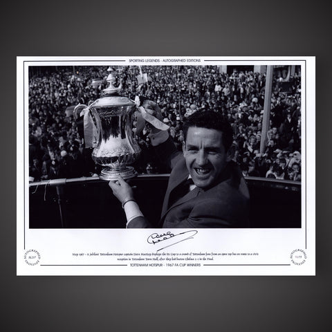 Dave Mackay celebrating Tottenham Hotspur 1967 FA Cup win. COA £250