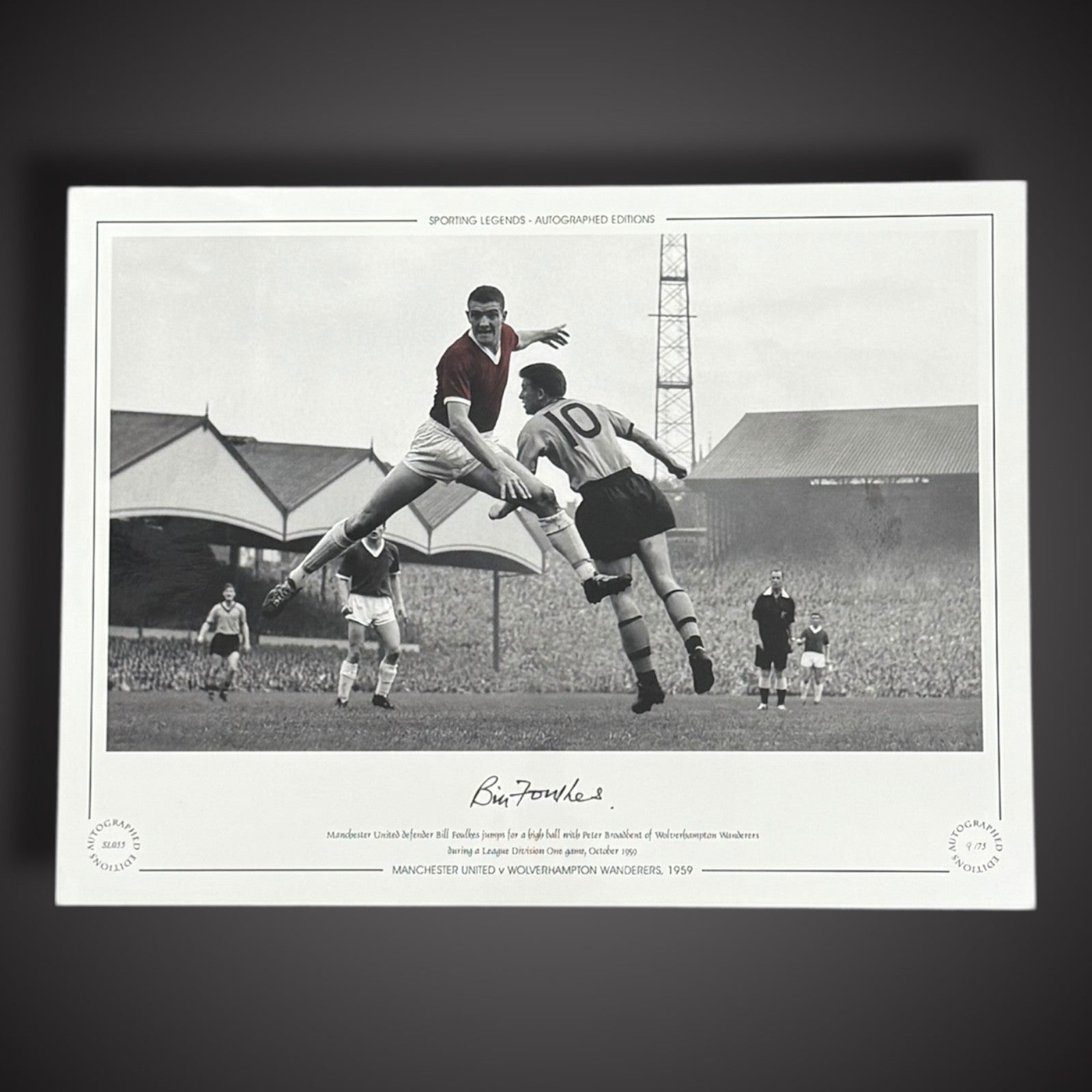 FRAMED Bill Foulkes - Manchester United Hand Signed Photo £451