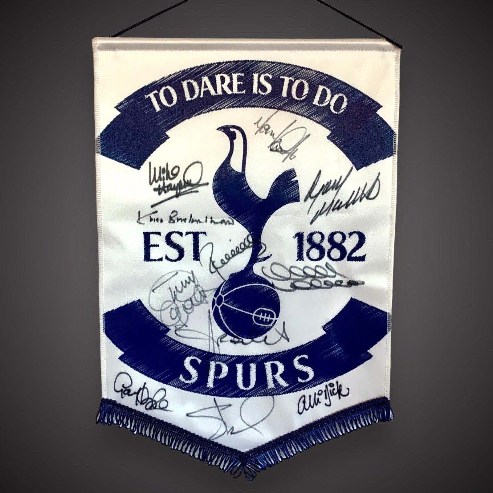 Tottenham Hotspur “SPURS” Signed By 11 Pennant  £650