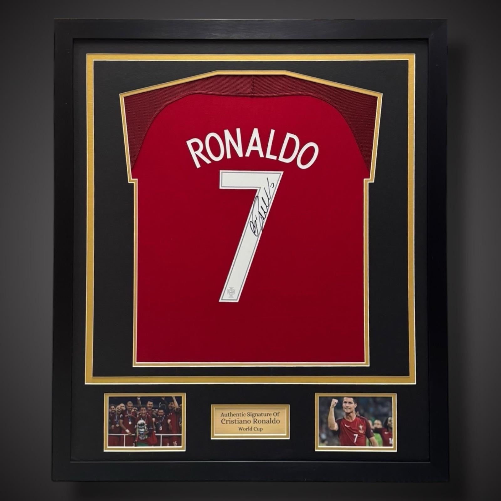 Cristiano Ronaldo Signed & Deluxe Framed Portugal Shirt World Cup £7000