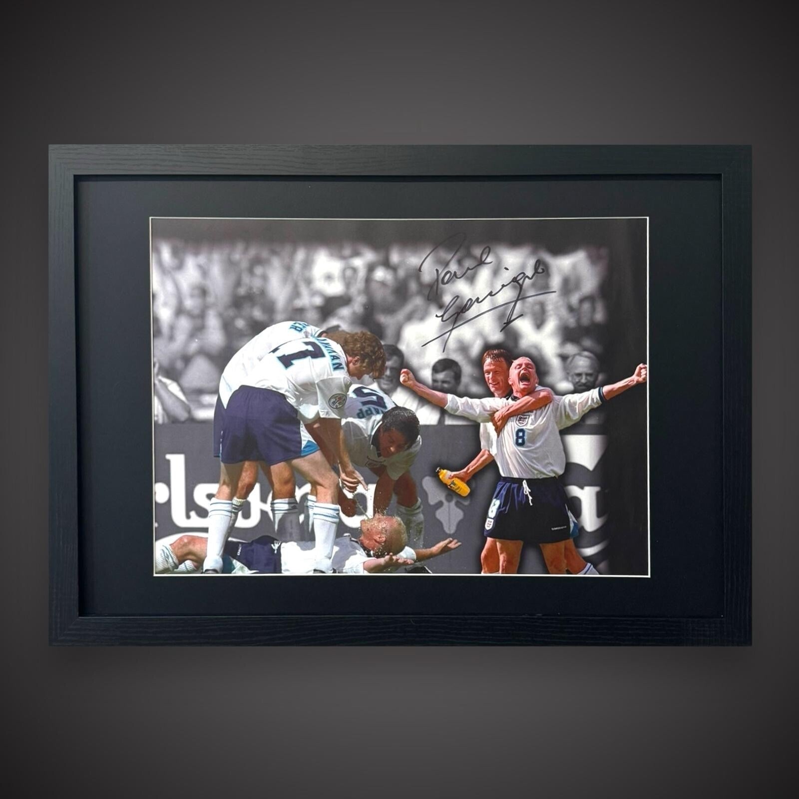 Spurs Paul GAZZA Gascoigne Tottenham Hotspur Framed Hand Signed Photo £2990