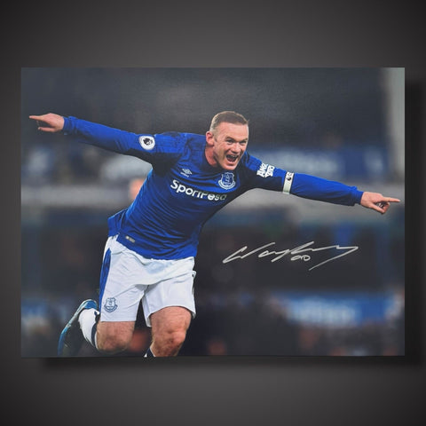 Wayne Rooney Everton Hand Signed 16x12 Photo With COA £450