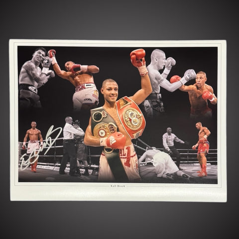 Framed Kell Brook Signed Boxing Montage Photo Special K Autograph 16X201