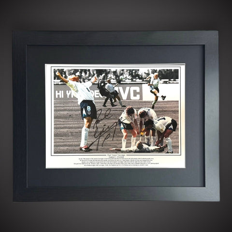 Framed England - Paul Gascoigne Hand Signed Football Photograph £49.990