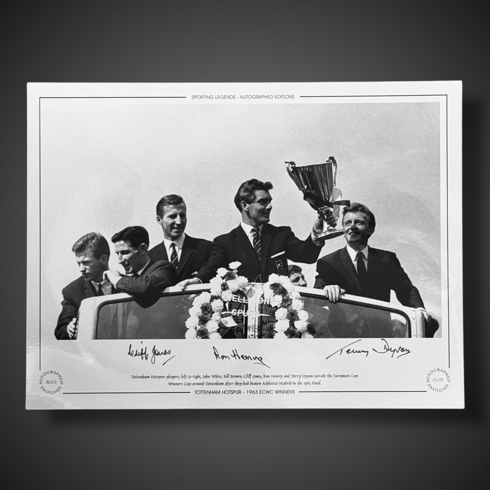 FRAMED Tottenham Hotspur -Dyson, Jones And Henry Hand Signed Photo £49 16X121