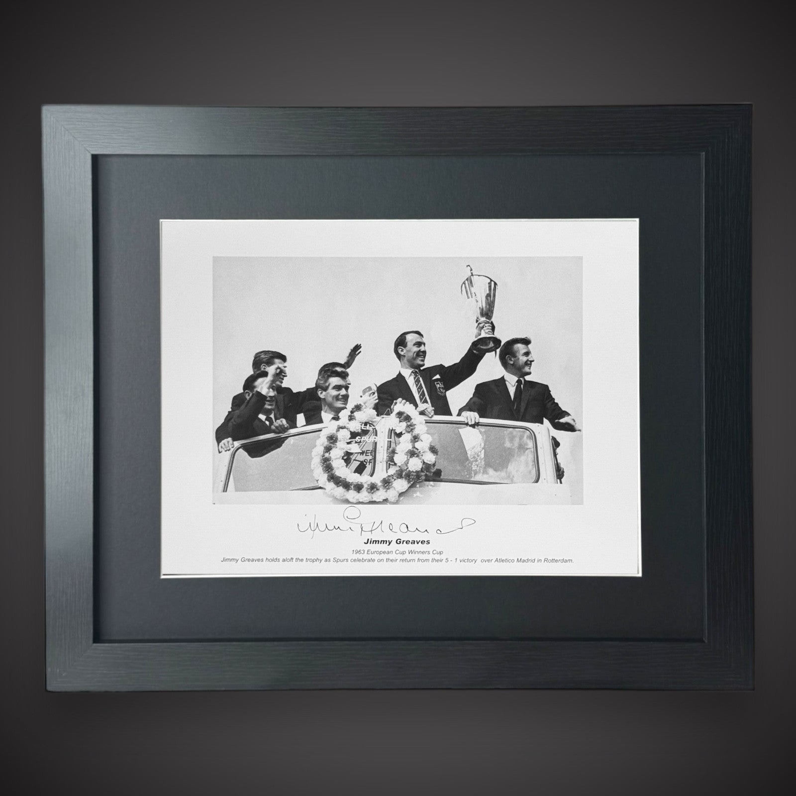 Framed JIMMY GREAVES 1963 European Cup Winners Cup Signed Photo £44.99 16X200
