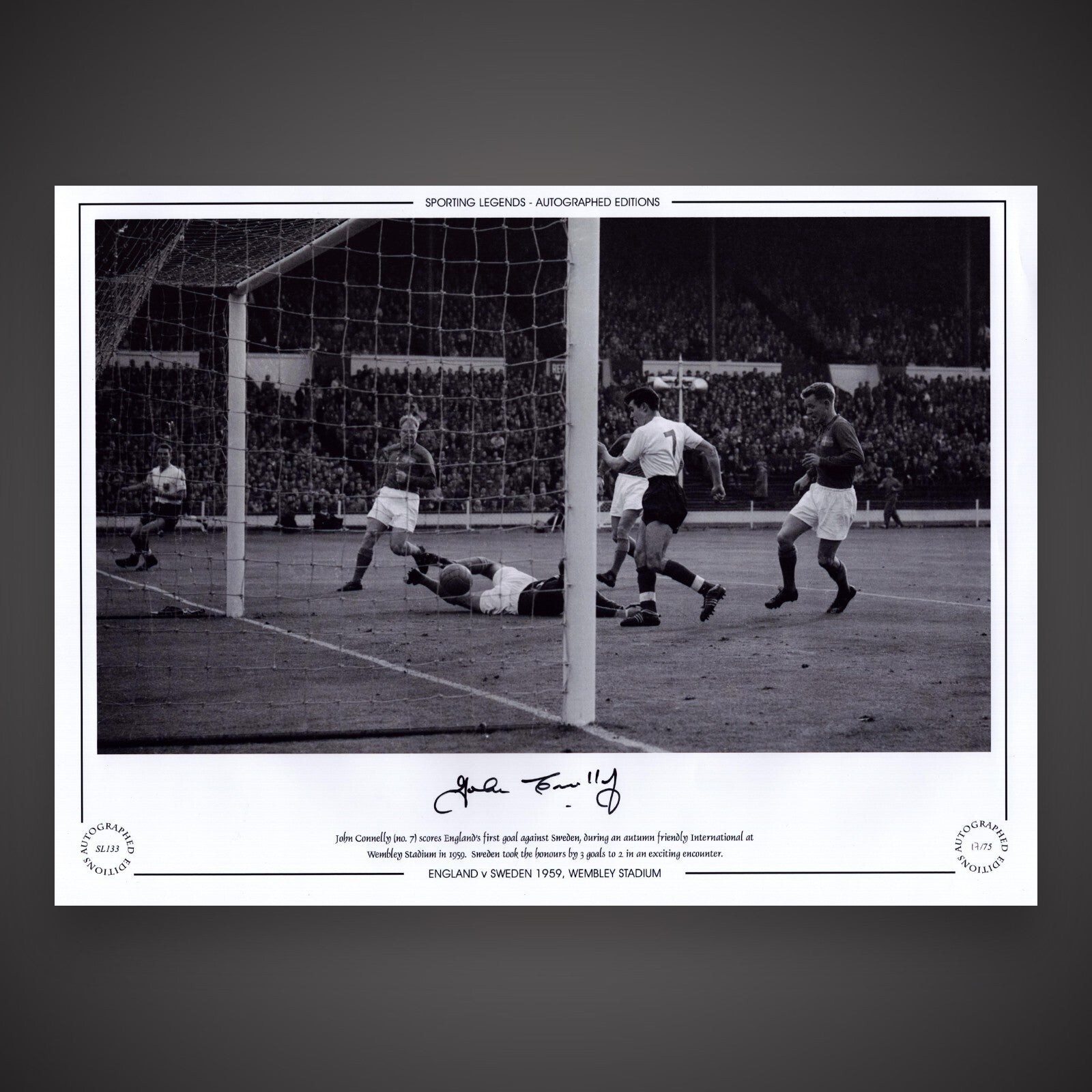 England V Sweden 1959- John Connelly Signed Photo £25 12X160