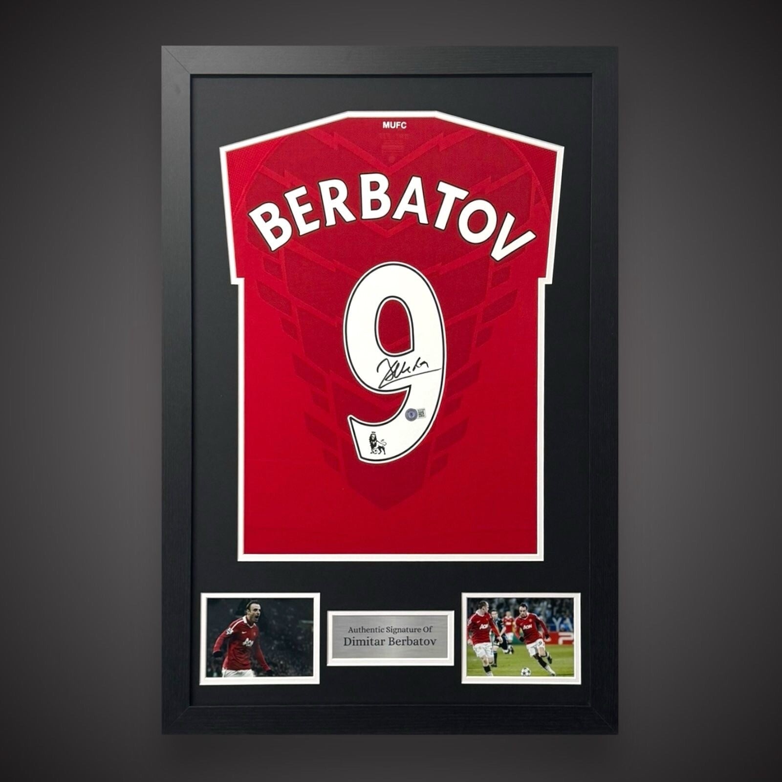 Dimitar Berbatov Hand Signed And Framed Manchester United Football Shirt £2990