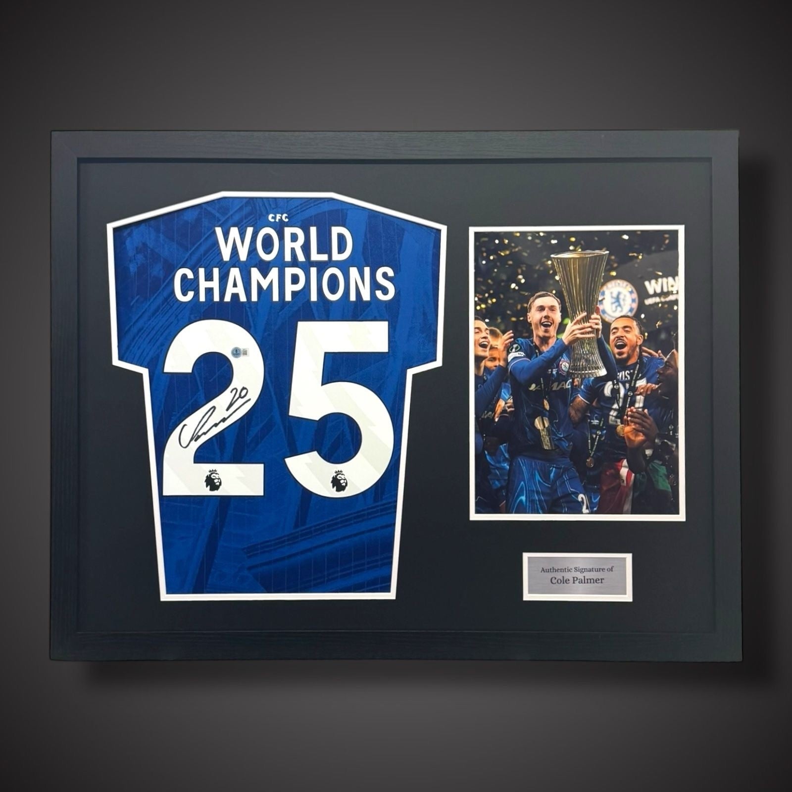 Framed Cole Palmer Chelsea Hand Signed Football Shirt With Photo £2990