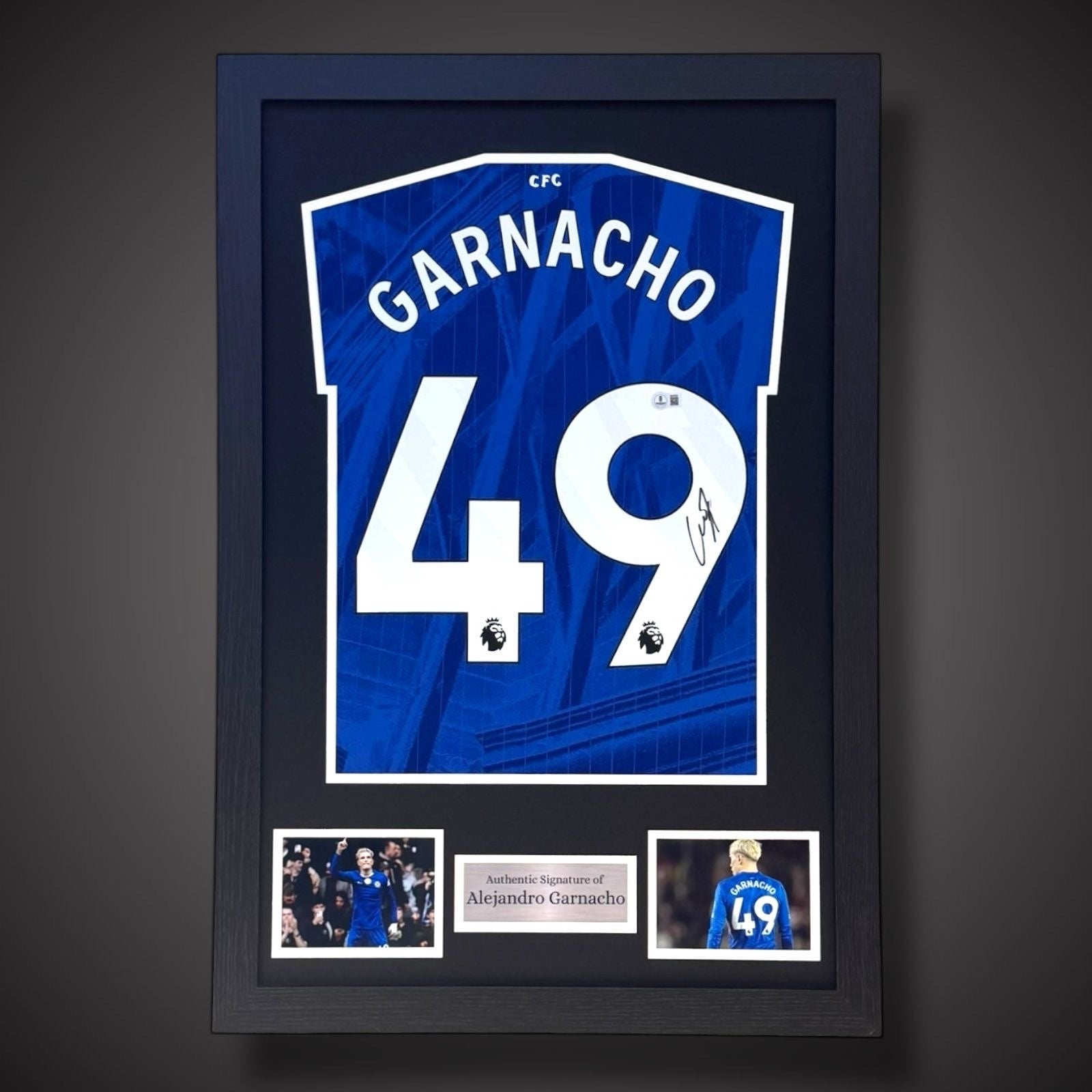 Alejandro Garnacho Hand Signed Chelsea Framed Shirt With COA £2990