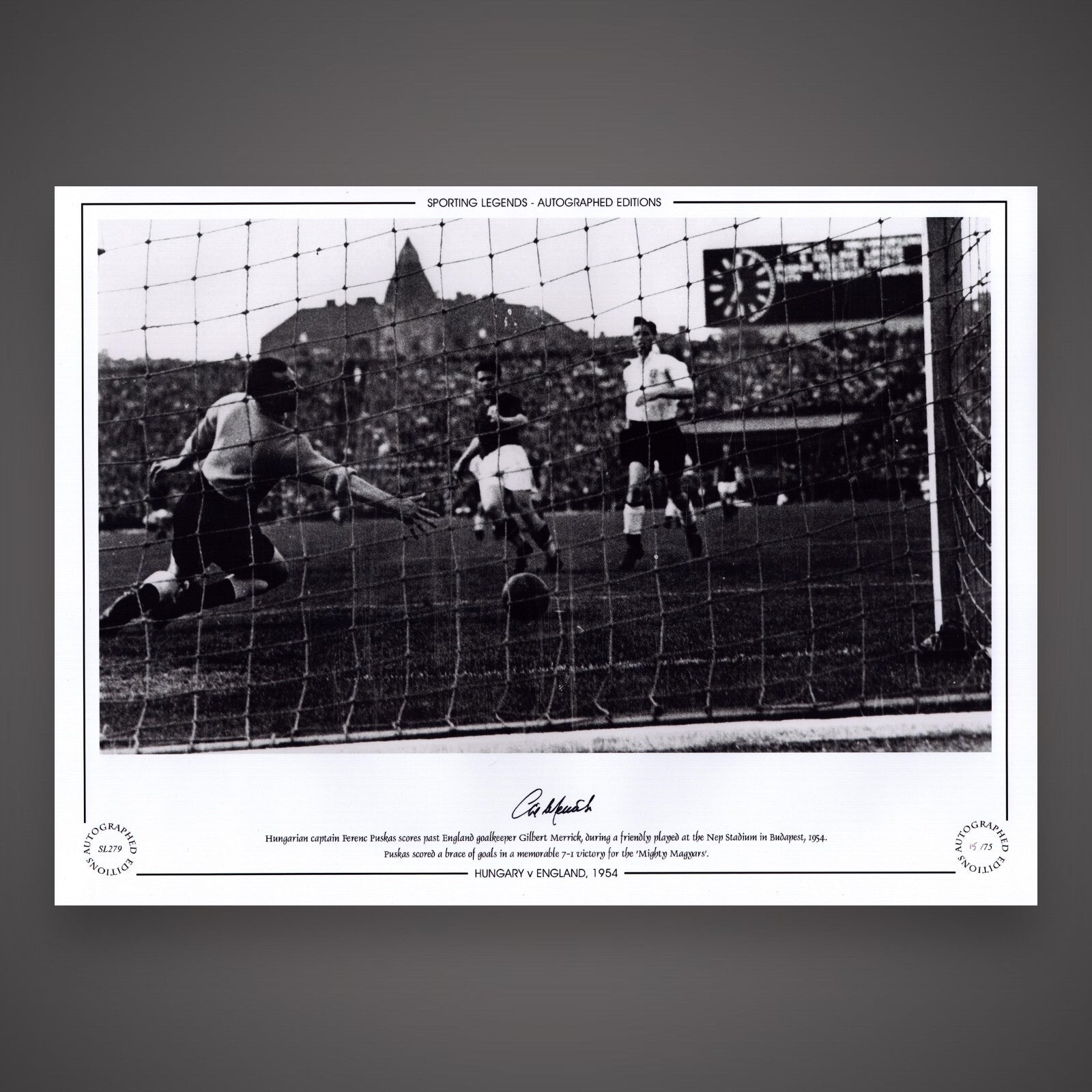 Hungry V England 1954- Gilbert Merrick Signed Photo £250