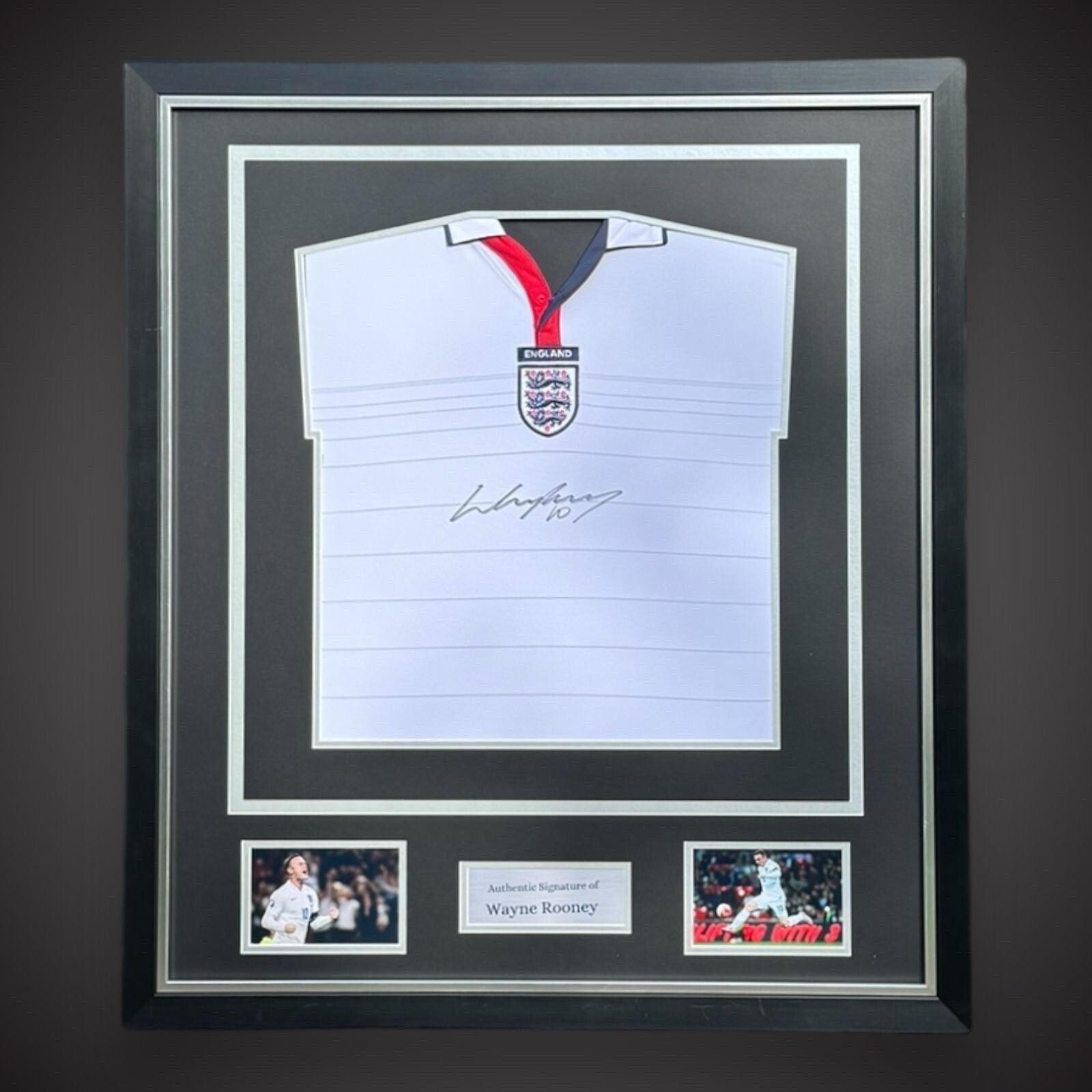 Wayne Rooney Hand Signed And Deluxe Framed England Football Shirt £299 With COA0