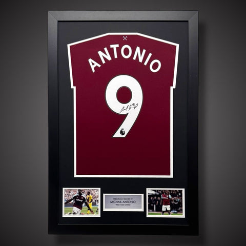 Framed Michail Antonio Hand Signed West Ham Football Shirt With COA £2990