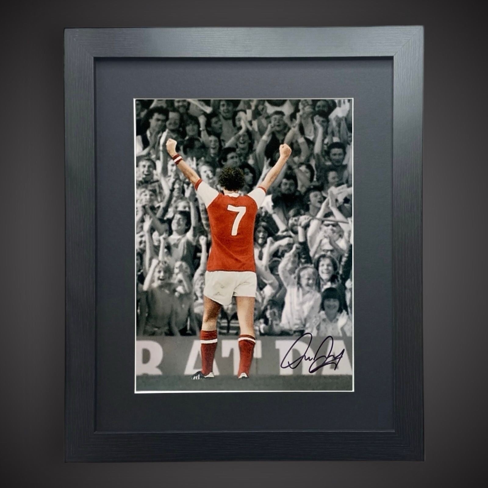 Framed Liam Brady Hand Signed Photograph Approx With COA  £55 16X200