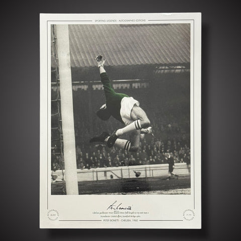 FRAMED Peter Bonetti Signed Photo- Chelsea Goalkeeper 1965 - £451