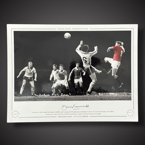 FRAMED Jimmy Greenhoff Signed Manchester United 1977  Photo £451