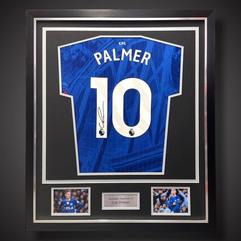 Cole Palmer Hand Signed And Deluxe Framed Chelsea Football Shirts With COA £4990