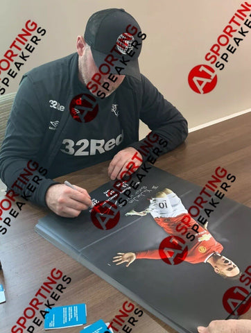 WAYNE ROONEY SIGNED PRINT Dedicated To Your Name £992