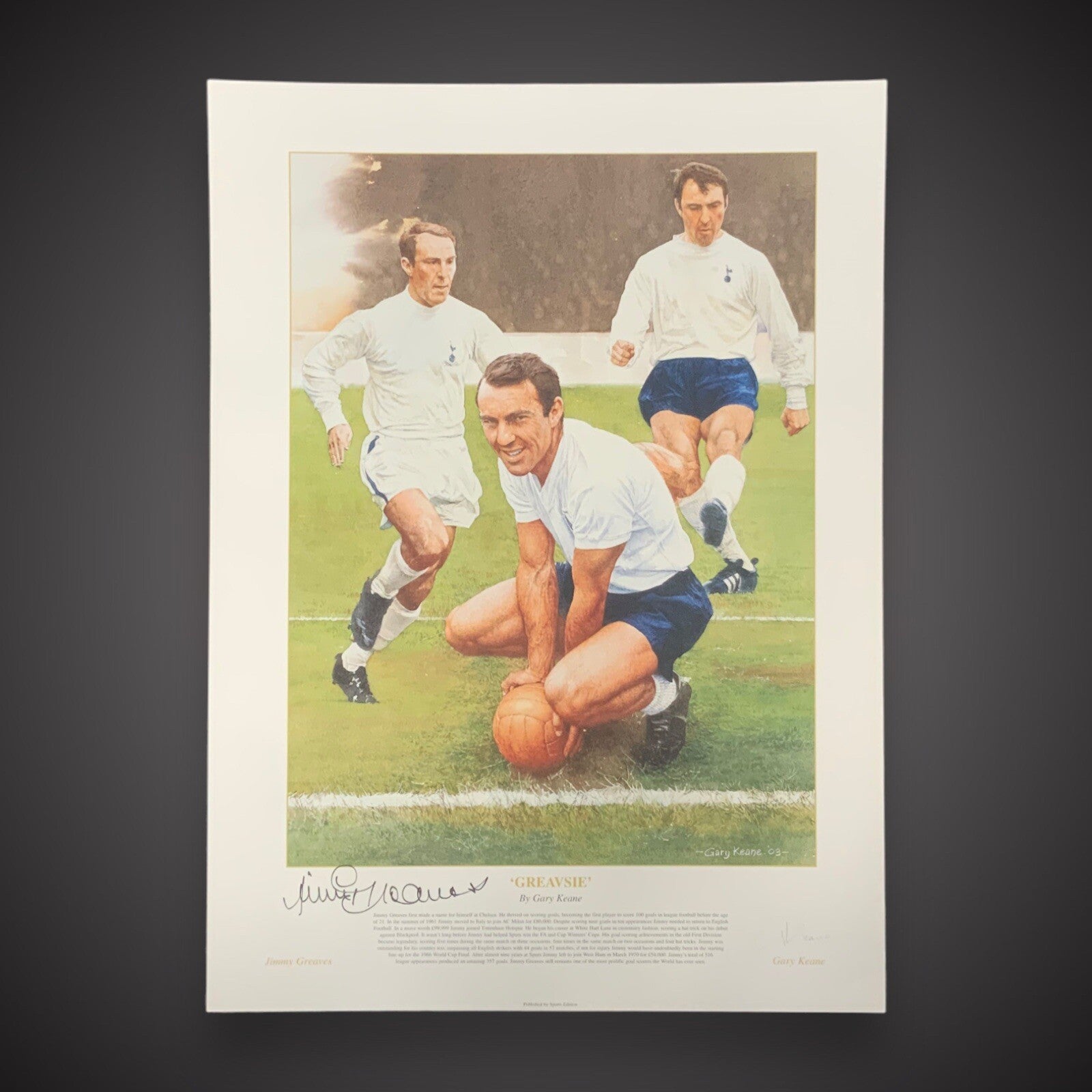 Jimmy Greaves Hand Signed Tottenham Art Print Montage Greavsie £250