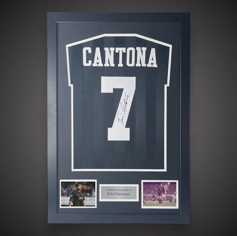 Eric Cantona Hand Signed And Framed Manchester United Football Shirt £350 0