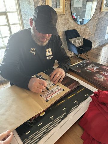 Wayne Rooney Manchester United Panoramic Hand Signed Shirt Frame £224 With COA 10