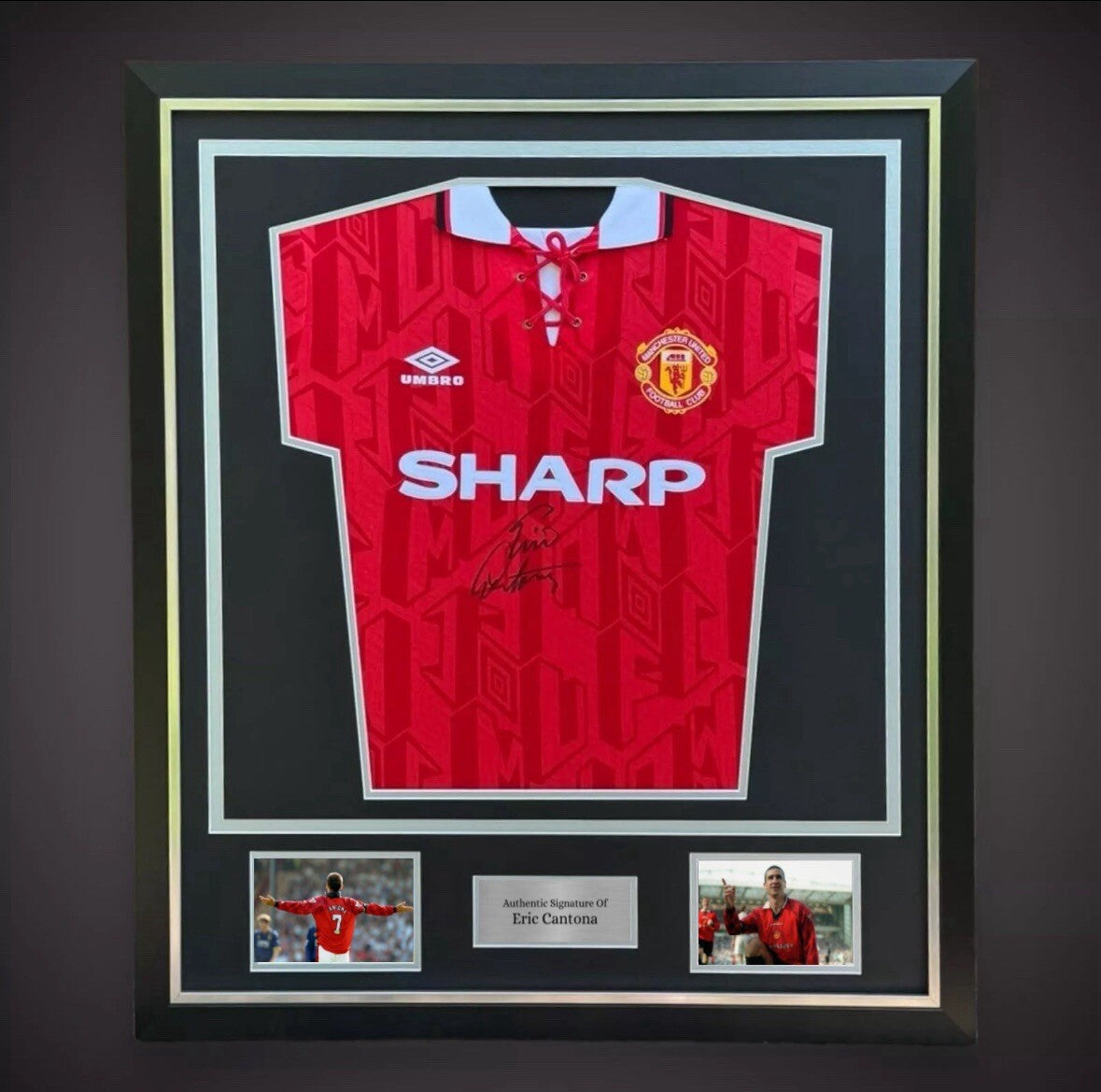 Eric Cantona- Signed And Deluxe Framed Manchester United Shirt 1992/94  £3990
