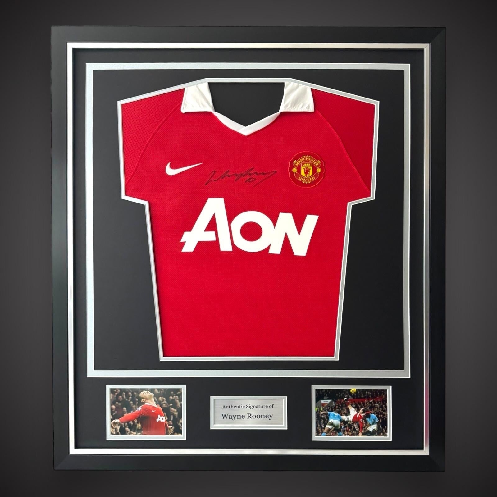 Wayne Rooney Manchester United Stats Hand Signed Shirt Deluxe Framed £2400