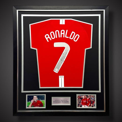 Cristiano Ronaldo CR7 Signed & Deluxe Framed Manchester United 7 Shirt COA £6500