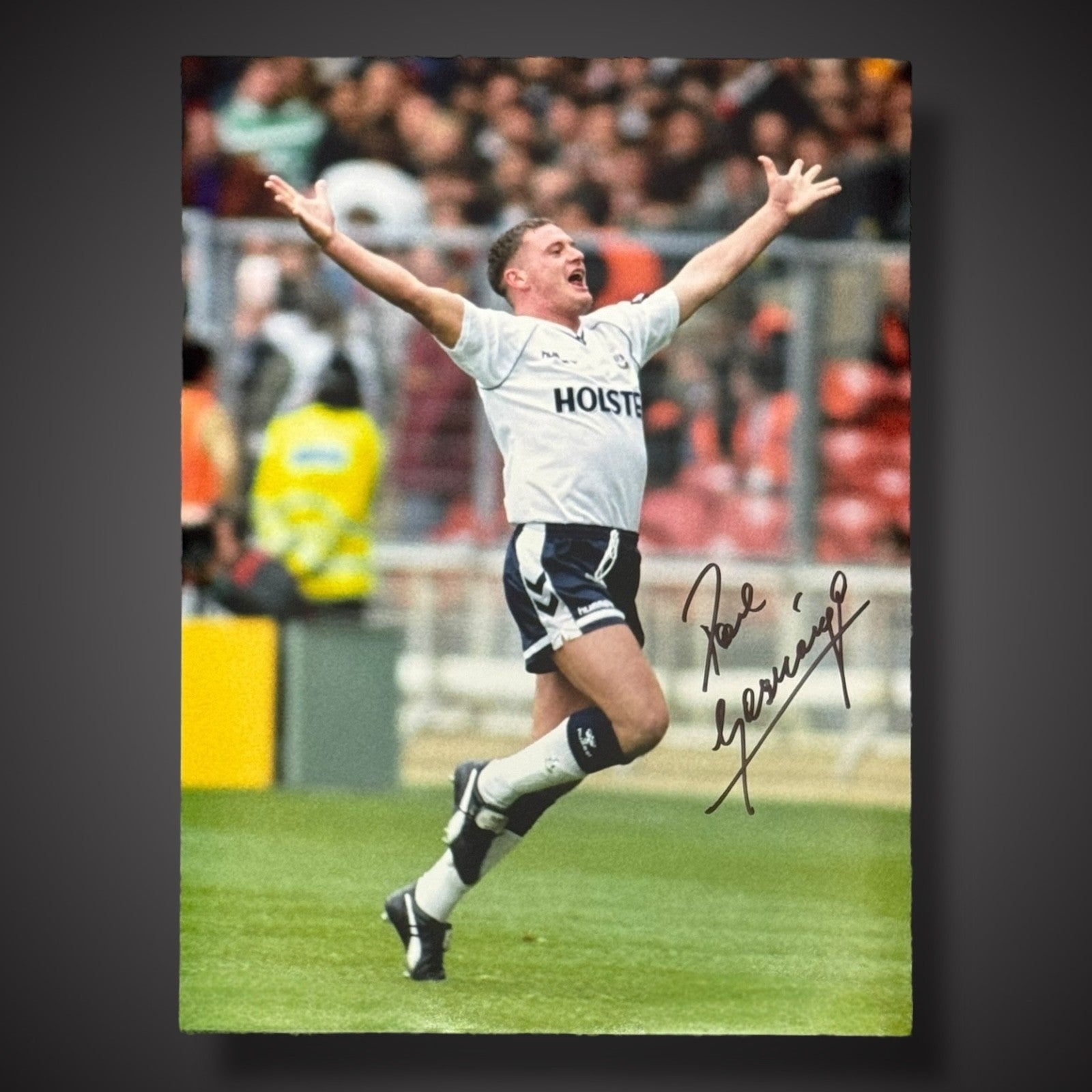 Framed Tottenham Hotspur- Paul Gascoigne Hand Signed Football Photograph £49.991