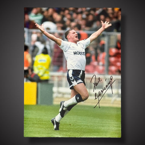 Framed Tottenham Hotspur- Paul Gascoigne Hand Signed Football Photograph £49.991