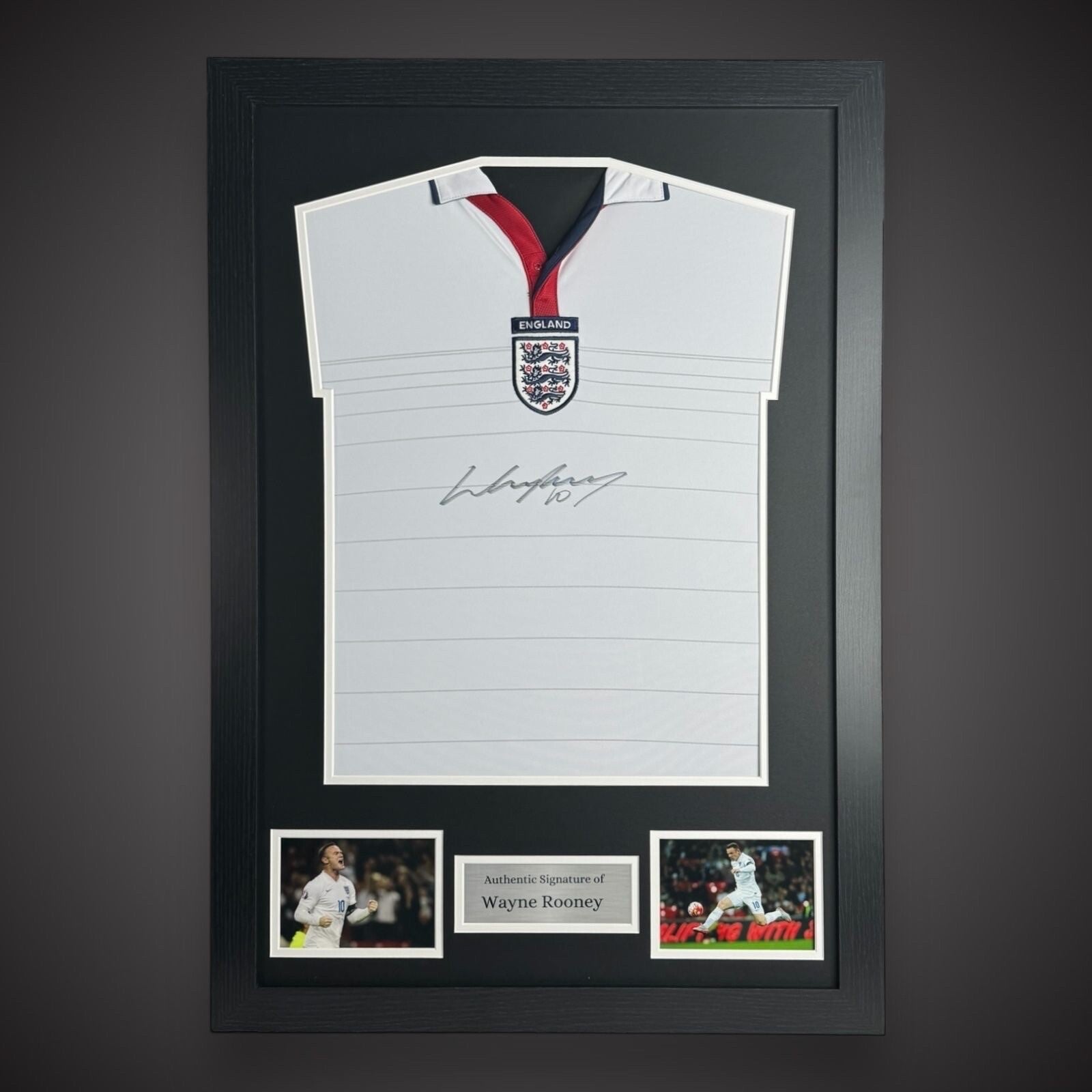 Framed Wayne Rooney Hand Signed England Football Shirt  £235 With COA.0