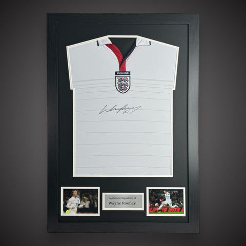 Framed Wayne Rooney Hand Signed England Football Shirt  £235 With COA.0