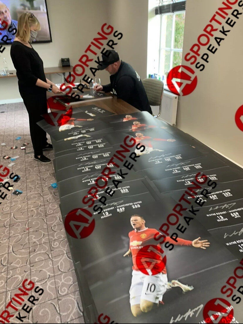 WAYNE ROONEY SIGNED PRINT Dedicated To Your Name £993
