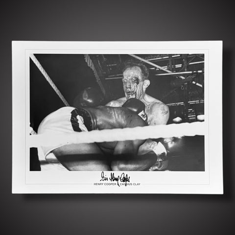 Henry Cooper Signed Cassius Clay aka Muhammad Ali Print - Bleeding £59.99 A20