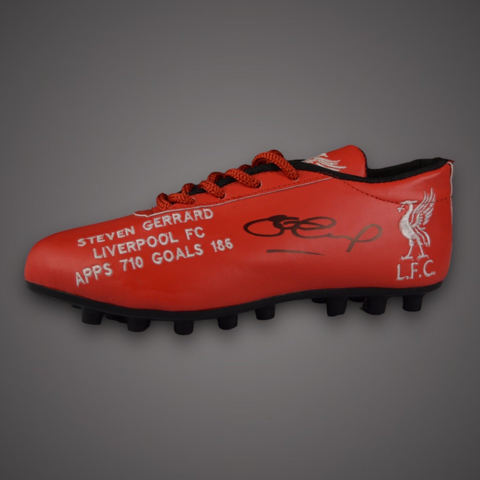 Steven Gerrard Hand Signed Liverpool Career Stats Boot COA £149 A1 Exclusive0