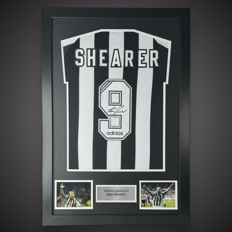 Framed Alan Shearer Hand Signed Newcastle Football Shirt With COA  £2750
