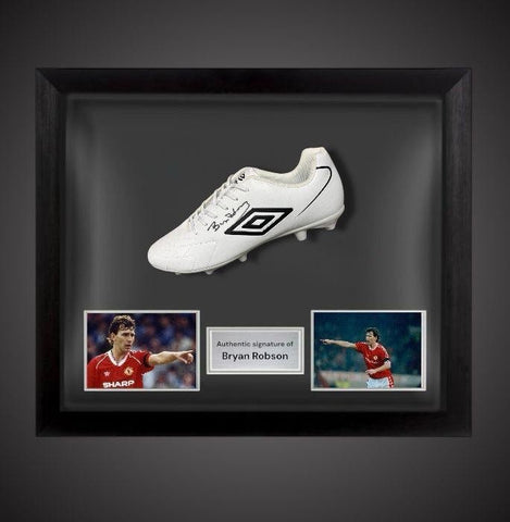 Bryan Robson Hand Signed Football Boot With COA In A Dome Frame £2690