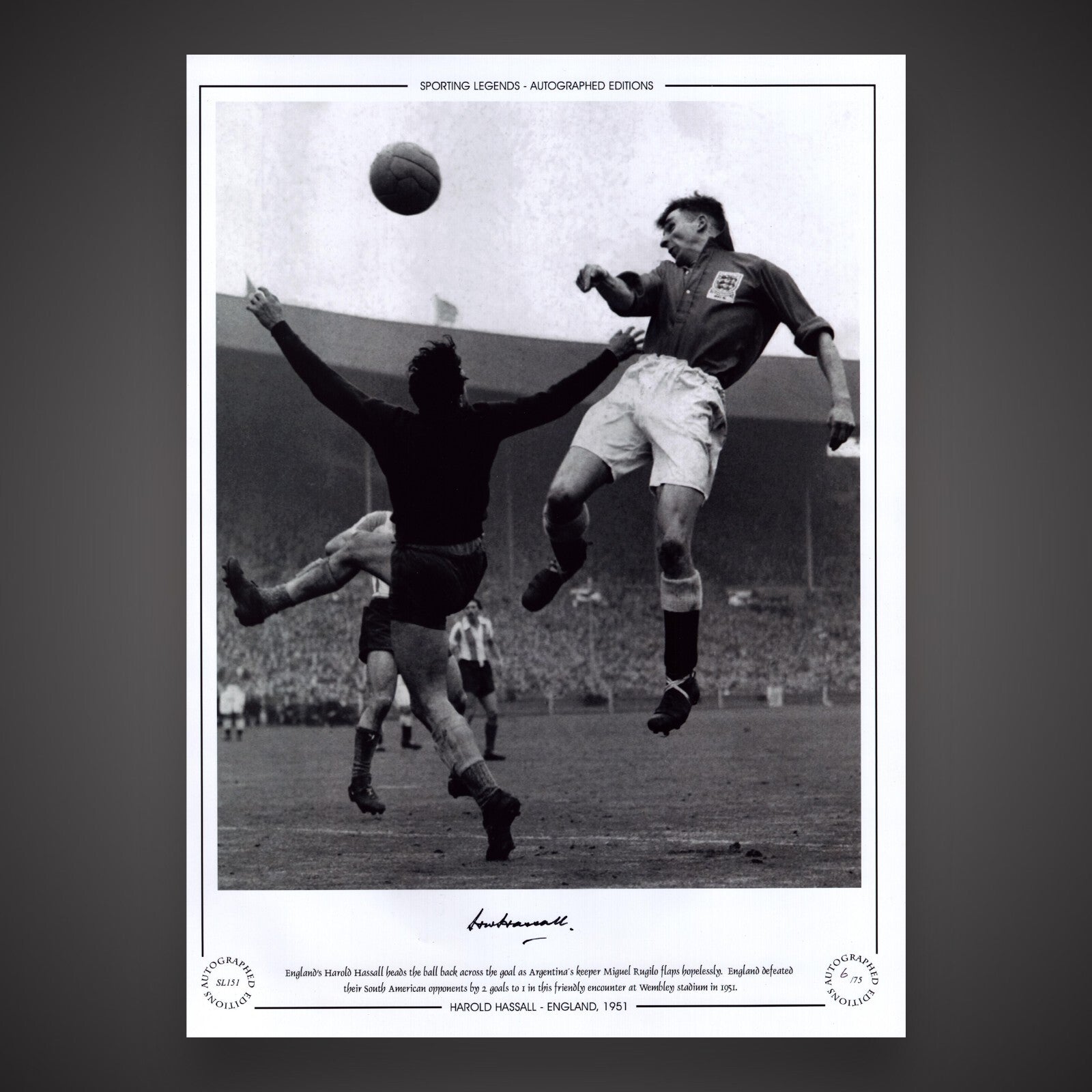 Framed Harrold Hassall England 1951 Hand Signed Photo £44.99 16X201