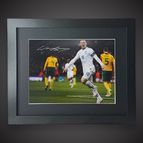 Wayne Rooney Hand Signed And Framed  England Photo  With COA  £790