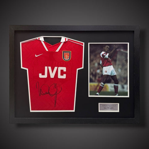 Ian Wright Arsenal Legend Hand Signed And Pano Framed Football Shirt £3250