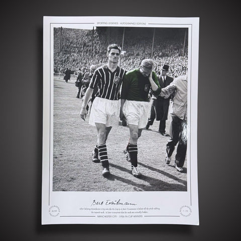 1956 FA Cup Winners Manchester City  Bert Trautmann Hand Signed Photo £29.990