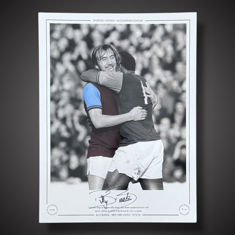 FRAMED West Ham 1973/74 Hand Signed Photo By BILLY BONDS £791
